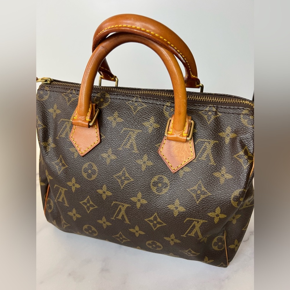 Authentic Louis Vuitton Monogram Speedy 25 Hand Bag M41528 LV 1295C Original Own